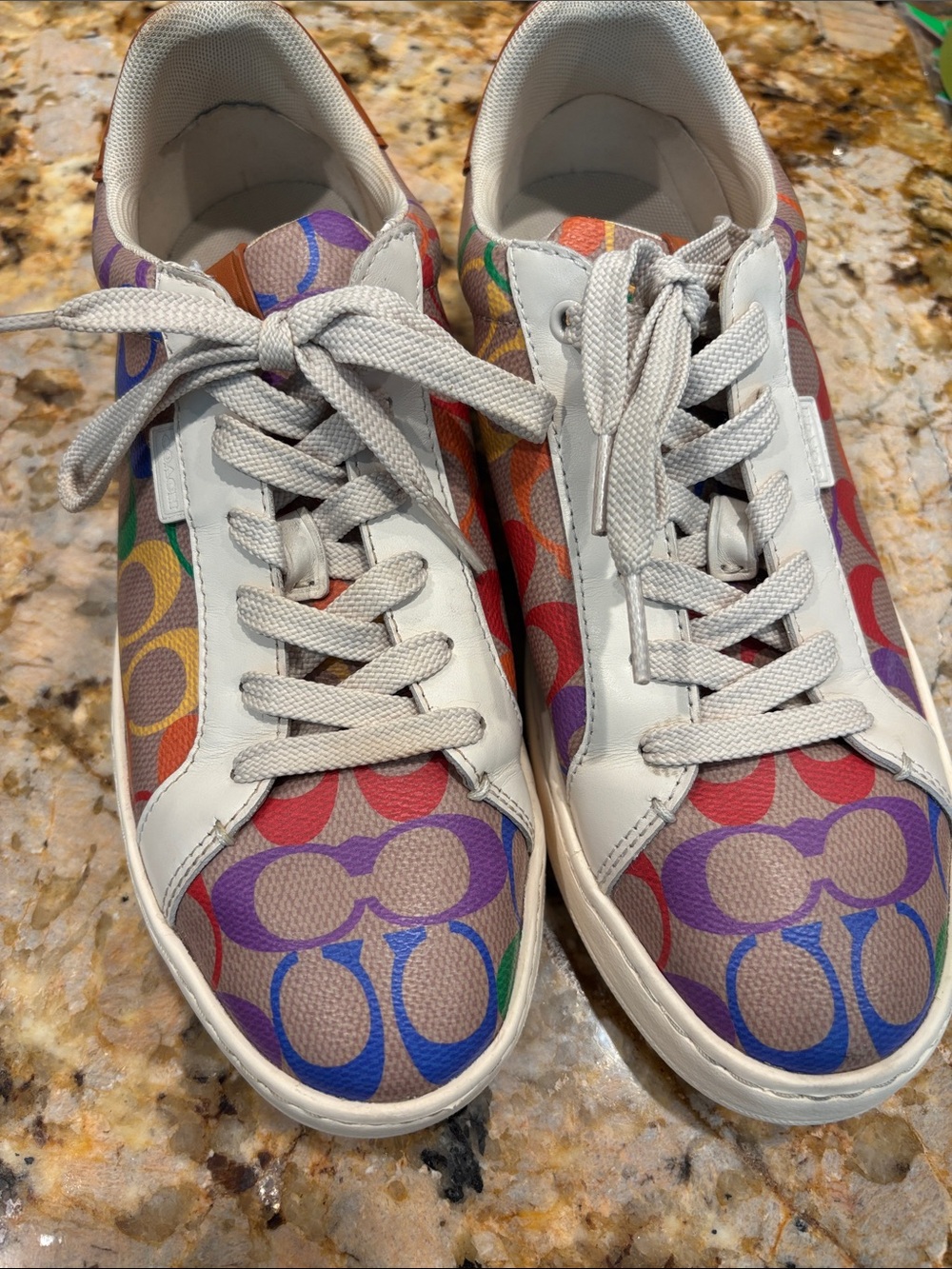 COACH Liw Line Rainbow Canvas